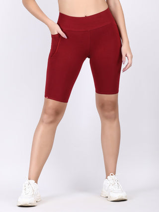 Buy online Aaritra Fashion 4 Way Lycra Ankle Length Leggings - Dark  Red-AF106XL