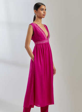 Pink Silk Sirgus Kurta Dress