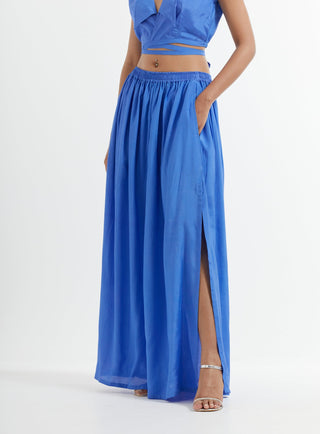 Blue Marae Skirt Side View