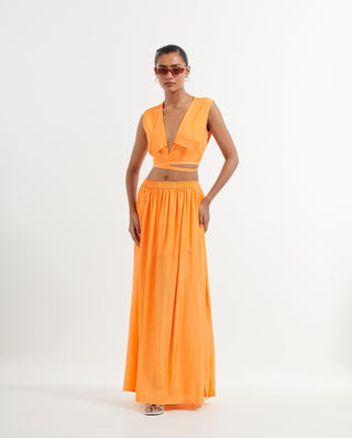Orange Marae Skirt Front View