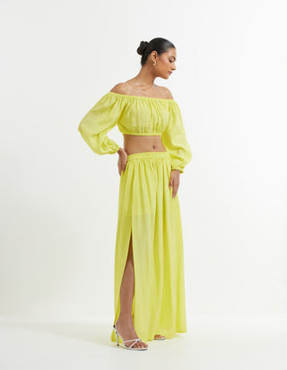 Yellow Abel Co-Ord Set Side View