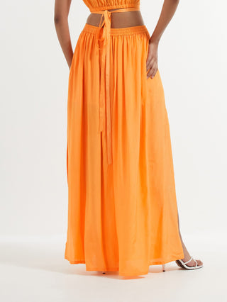 Orange Marae Skirt Back Side Down View 