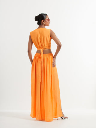Orange Marae Skirt Back Side View
