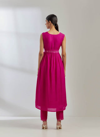 Pink Silk Sirgus Kurta Dress