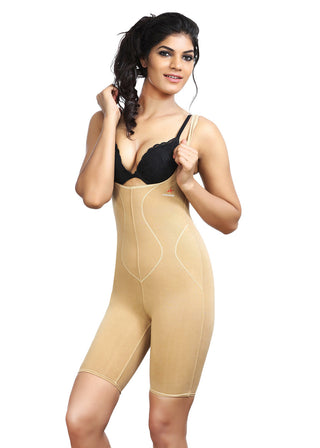 Adorna Slimmer Body Suit - Cotton Blend High Compression Shapewear for Women