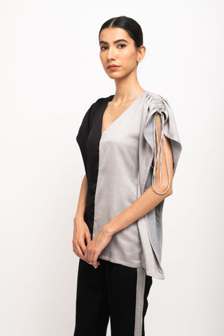 Black-Grey Kaftan Set by WearVega.