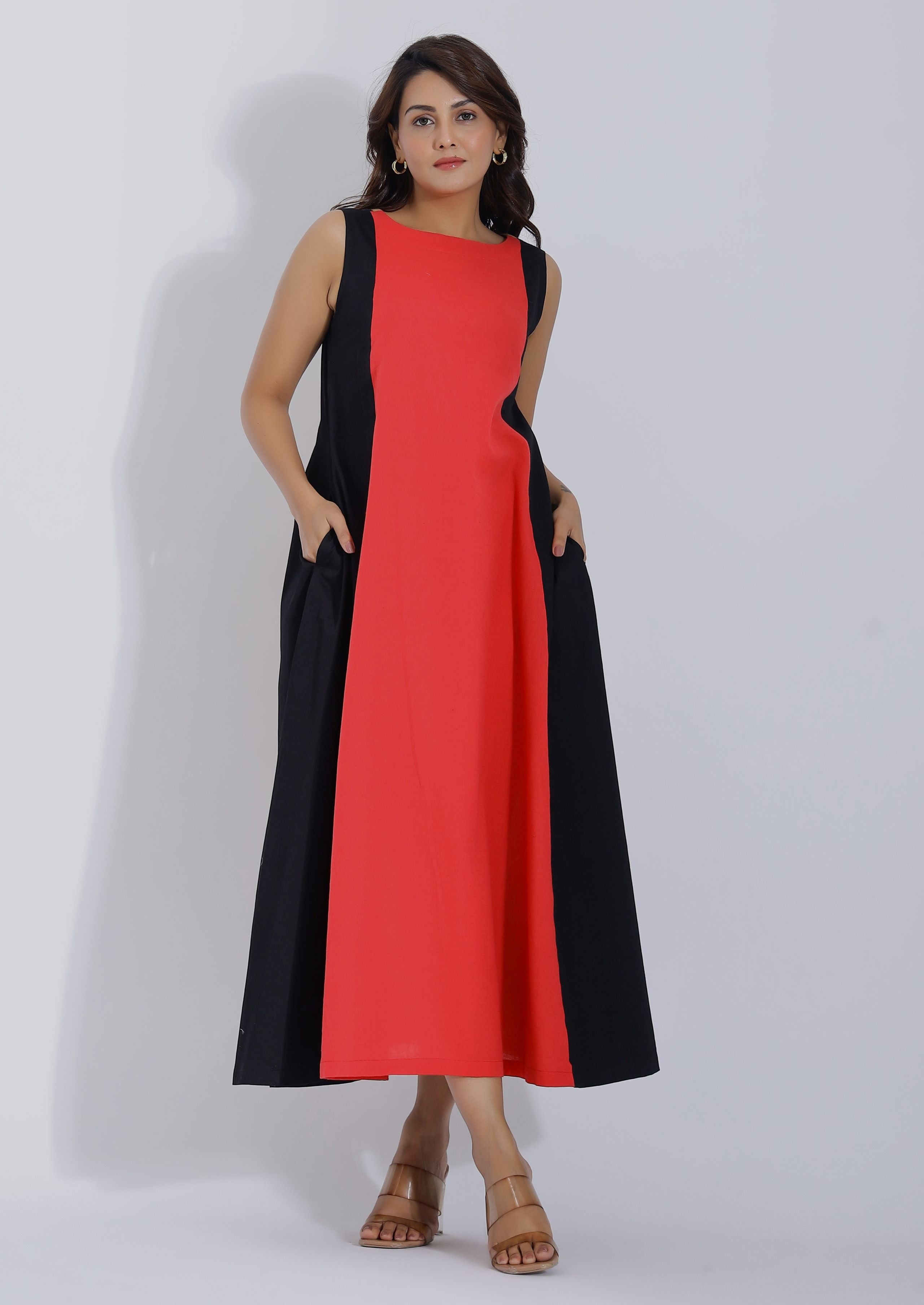 Lilac Color Block Dress - Selling Fast at Pantaloons.com