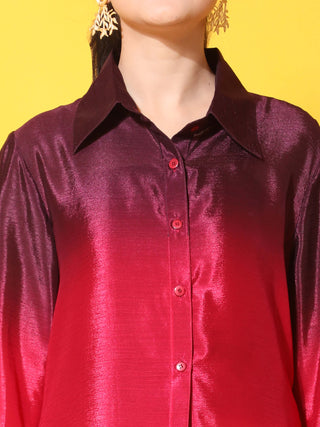 longline ombre shirt closeup